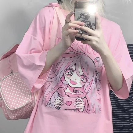 Kawaii Girl Love Confession T-Shirt - The Mage's Emporium Kore Kawaii Kore Kawaii Shopify Collective Used English Japanese Style Comic Book