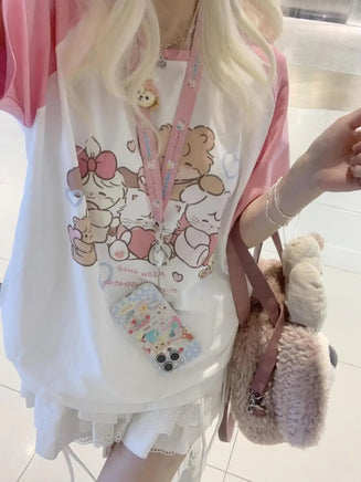 Kawaii Hearts Club Animals T-Shirt - The Mage's Emporium Kore Kawaii Kore Kawaii Shopify Collective Used English Japanese Style Comic Book