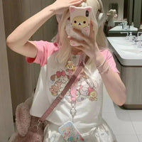 Kawaii Hearts Club Animals T-Shirt - The Mage's Emporium Kore Kawaii Kore Kawaii Shopify Collective Used English Japanese Style Comic Book