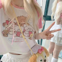 Kawaii Hearts Club Animals T-Shirt - The Mage's Emporium Kore Kawaii Kore Kawaii Shopify Collective Used English Japanese Style Comic Book