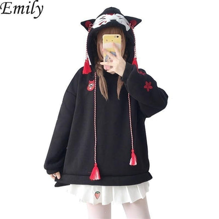 Kawaii Kitsune Fox Hoodie - The Mage's Emporium Kore Kawaii Kore Kawaii Shopify Collective Used English Japanese Style Comic Book