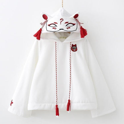 Kawaii Kitsune Fox Hoodie - The Mage's Emporium Kore Kawaii Kore Kawaii Shopify Collective Used English Japanese Style Comic Book