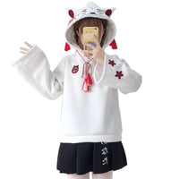 Kawaii Kitsune Fox Hoodie - The Mage's Emporium Kore Kawaii Kore Kawaii Shopify Collective Used English Japanese Style Comic Book