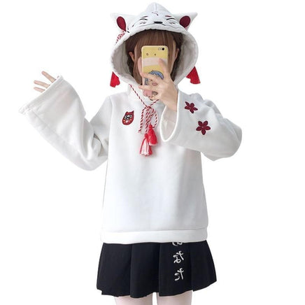 Kawaii Kitsune Fox Hoodie - The Mage's Emporium Kore Kawaii Kore Kawaii Shopify Collective Used English Japanese Style Comic Book