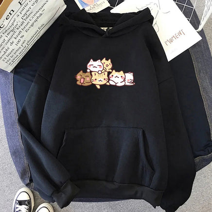 Kawaii Kitty Cuddles Hoodie - The Mage's Emporium Kore Kawaii Kore Kawaii Shopify Collective Used English Japanese Style Comic Book