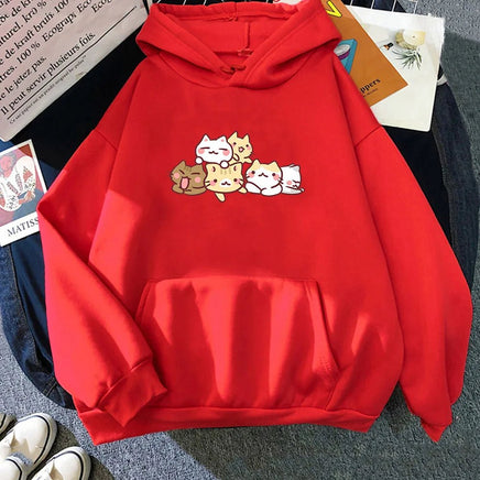 Kawaii Kitty Cuddles Hoodie - The Mage's Emporium Kore Kawaii Kore Kawaii Shopify Collective Used English Japanese Style Comic Book
