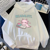Kawaii "ReadAlotl" Axolotl Hoodie - The Mage's Emporium Kore Kawaii Kore Kawaii Shopify Collective Used English Japanese Style Comic Book