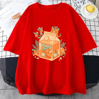 Kawaii Tiger Orange Juice T-Shirt - The Mage's Emporium Kore Kawaii Kore Kawaii Shopify Collective Used English Japanese Style Comic Book