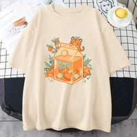Kawaii Tiger Orange Juice T-Shirt - The Mage's Emporium Kore Kawaii Kore Kawaii Shopify Collective Used English Japanese Style Comic Book