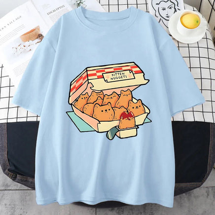 Kitten Nuggets T-Shirt - The Mage's Emporium Kore Kawaii Kore Kawaii Shopify Collective Used English Japanese Style Comic Book