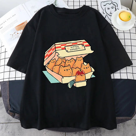 Kitten Nuggets T-Shirt - The Mage's Emporium Kore Kawaii Kore Kawaii Shopify Collective Used English Japanese Style Comic Book