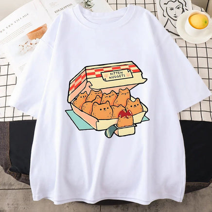Kitten Nuggets T-Shirt - The Mage's Emporium Kore Kawaii Kore Kawaii Shopify Collective Used English Japanese Style Comic Book