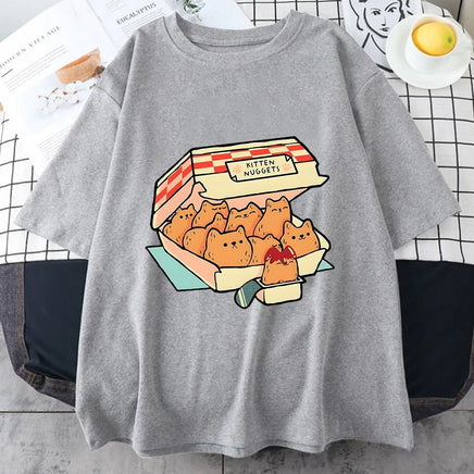 Kitten Nuggets T-Shirt - The Mage's Emporium Kore Kawaii Kore Kawaii Shopify Collective Used English Japanese Style Comic Book