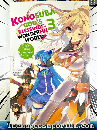 Konosuba God's Blessing on the Wonderful World You're Being Summoned Darkness Vol 3 Light Novel - The Mage's Emporium Yen Press 2501 updateage updateauthor Used English Light Novel Japanese Style Comic Book