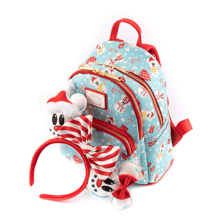 Loungefly: Disney - Minnie and Mickey Snowman Mini Backpack and Headband Set - The Mage's Emporium Shumi Toys & Gifts Shopify Collective Shumi Toys & Gifts Used English Mini - Backpack Japanese Style Comic Book
