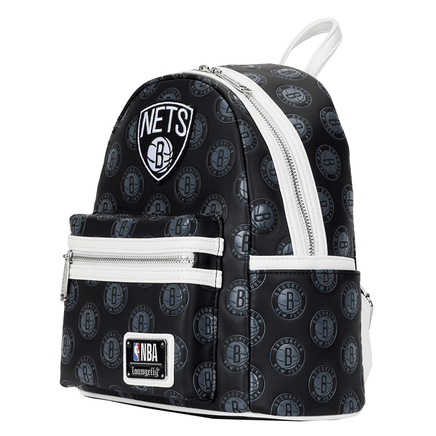 Loungefly: NBA Brooklyn Nets Debossed Logo Mini Backpack - The Mage's Emporium Shumi Toys & Gifts Shopify Collective Shumi Toys & Gifts Used English Mini - Backpack Japanese Style Comic Book