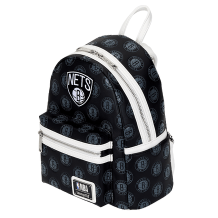 Loungefly: NBA Brooklyn Nets Debossed Logo Mini Backpack - The Mage's Emporium Shumi Toys & Gifts Shopify Collective Shumi Toys & Gifts Used English Mini - Backpack Japanese Style Comic Book