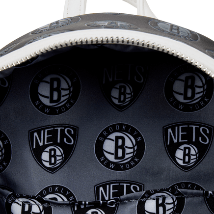 Loungefly: NBA Brooklyn Nets Debossed Logo Mini Backpack - The Mage's Emporium Shumi Toys & Gifts Shopify Collective Shumi Toys & Gifts Used English Mini - Backpack Japanese Style Comic Book
