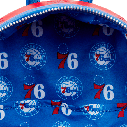 Loungefly: NBA Philly 76ers Debossed Logo Mini Backpack - The Mage's Emporium Shumi Toys & Gifts Shopify Collective Shumi Toys & Gifts Used English Mini - Backpack Japanese Style Comic Book