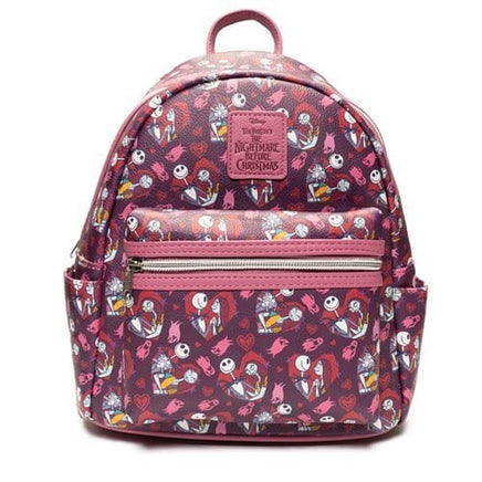 Loungefly The Nightmare Before Christmas Jack and Sally Hearts Mini - Backpack - Entertainment Earth Exclusive - The Mage's Emporium ToyShnip Shopify Collective ToyShnip Used English Backpacks Japanese Style Comic Book