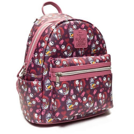 Loungefly The Nightmare Before Christmas Jack and Sally Hearts Mini - Backpack - Entertainment Earth Exclusive - The Mage's Emporium ToyShnip Shopify Collective ToyShnip Used English Backpacks Japanese Style Comic Book