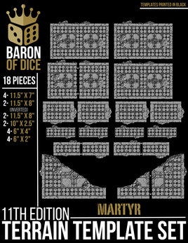 Cathedral of the Martyrs | 11e Terrain Template Set | Shipping Excluded