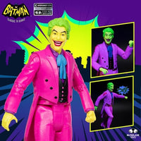 McFarlane Toys DC Retro The Joker Batman: Classic TV Series Black Light Gold Label 6-Inch Action Figure - Entertainment Earth Exclusive