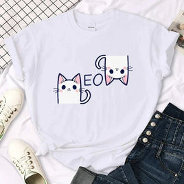 "Meow" Neko T-Shirt - The Mage's Emporium Kore Kawaii Kore Kawaii Shopify Collective Used English Japanese Style Comic Book
