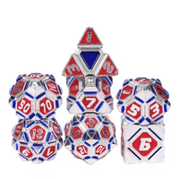 Metal 7 Piece Polyhedral Dice Set - UFO Mechanical Theme - The Mage's Emporium PunkOuter Games PunkOuter Games Shopify Collective Used English Dice Japanese Style Comic Book