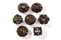 Nature's Wrath Metal RPG Dice Set | 7 Pieces