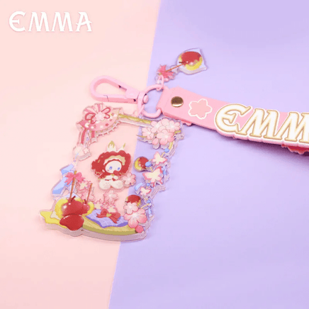 MJ Studio: Emma Secret Forest Cherry Blossom Series Shaker Keychain - Red Apple Candy - The Mage's Emporium Shumi Toys & Gifts Shopify Collective Shumi Toys & Gifts Used English Keychain Japanese Style Comic Book