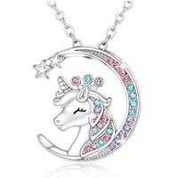 Moon Unicorn Crystal Pendant Necklace - The Mage's Emporium Kore Kawaii Kore Kawaii Shopify Collective Used English Japanese Style Comic Book