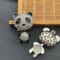 Movable Panda Rhinestone Pendant Necklace - The Mage's Emporium Kore Kawaii Kore Kawaii Shopify Collective Used English Japanese Style Comic Book