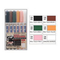Mr. Hobby: Gundam Marker - Real Touch Marker Set #2 (6 Markers) - The Mage's Emporium Shumi Toys & Gifts Shopify Collective Shumi Toys & Gifts Used English Merchandise - Tools Japanese Style Comic Book