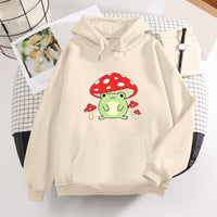 Mushroom Frog Hoodie - The Mage's Emporium Kore Kawaii Kore Kawaii Shopify Collective Used English Japanese Style Comic Book