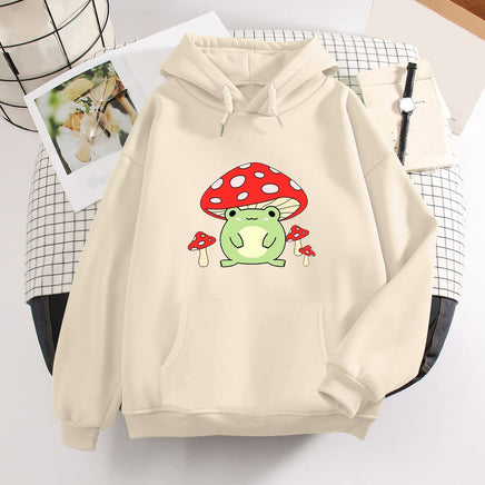 Mushroom Frog Hoodie - The Mage's Emporium Kore Kawaii Kore Kawaii Shopify Collective Used English Japanese Style Comic Book