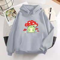 Mushroom Frog Hoodie - The Mage's Emporium Kore Kawaii Kore Kawaii Shopify Collective Used English Japanese Style Comic Book