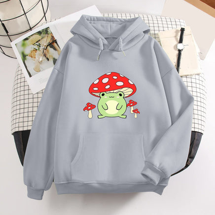 Mushroom Frog Hoodie - The Mage's Emporium Kore Kawaii Kore Kawaii Shopify Collective Used English Japanese Style Comic Book