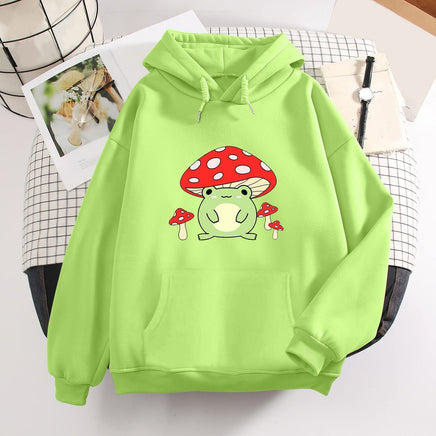 Mushroom Frog Hoodie - The Mage's Emporium Kore Kawaii Kore Kawaii Shopify Collective Used English Japanese Style Comic Book