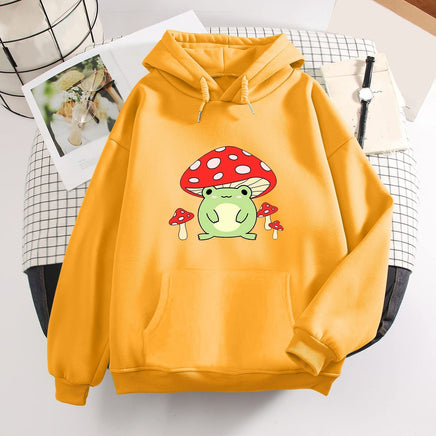 Mushroom Frog Hoodie - The Mage's Emporium Kore Kawaii Kore Kawaii Shopify Collective Used English Japanese Style Comic Book