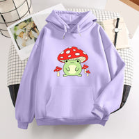 Mushroom Frog Hoodie - The Mage's Emporium Kore Kawaii Kore Kawaii Shopify Collective Used English Japanese Style Comic Book