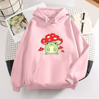 Mushroom Frog Hoodie - The Mage's Emporium Kore Kawaii Kore Kawaii Shopify Collective Used English Japanese Style Comic Book