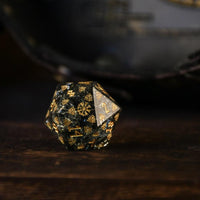 Nordic Black Shattered Glass Dice Set - Dice Around the World Collection - The Mage's Emporium Misty Mountain Gaming Misty Mountain Gaming Shopify Collective Used English Dice Japanese Style Comic Book