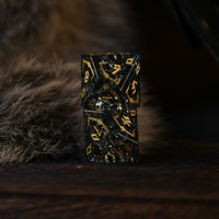 Nordic Black Shattered Glass Dice Set - Dice Around the World Collection - The Mage's Emporium Misty Mountain Gaming Misty Mountain Gaming Shopify Collective Used English Dice Japanese Style Comic Book