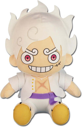 ONE PIECE - LUFFY GEAR 5 GRIN SITTING POSE PLUSH 1 - The Mage's Emporium Super Anime Store Shopify Collective Super Anime Store Used English Figures Japanese Style Comic Book