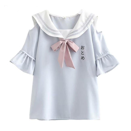 Open Shoulder Sailor Shirt - The Mage's Emporium Kore Kawaii Kore Kawaii Shopify Collective Used English Japanese Style Comic Book