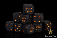 F**k Me & F**k You Dice | Matte Black