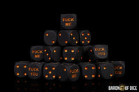 F**k Me & F**k You Dice | Matte Black