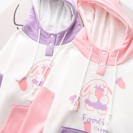 Pastel Carrot Bunny Hoodie - The Mage's Emporium Kore Kawaii Kore Kawaii Shopify Collective Used English Japanese Style Comic Book