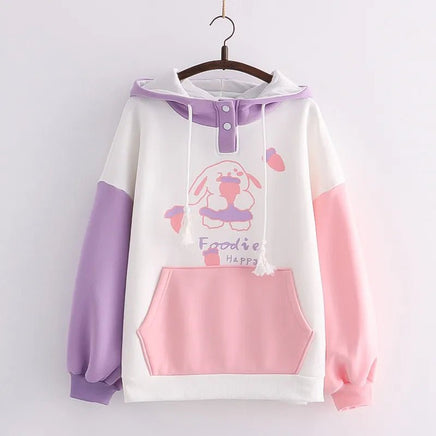 Pastel Carrot Bunny Hoodie - The Mage's Emporium Kore Kawaii Kore Kawaii Shopify Collective Used English Japanese Style Comic Book